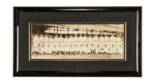 1932 Washington Senators Team Signed Panoramic Photo with Walter Johnson and Moe Berg
